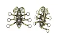 KONPLOTT Ohrstecker Clubbing Bugs weiß antik Messing