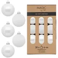 MAGIC by Inge Weihnachtsbaumkugel, Weihnachtskugeln Glas 6cm 30 Stück - Pure White weiß