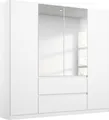 rauch Drehtürenschrank Kleiderschrank Schrank Garderobe Wäscheschrank Ankleide NIDDA (Breiten 91/136/181 cm) mit vollflächig aufgelegten Spiegel grifflose Front MADE IN GERMANY