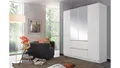 Kleiderschrank Nidda Schrank 4-türig in weiß Spiegel inkl. push-to-open 181 cm