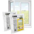 EASYmaxx Insektenschutz-Fensterrahmen Insektenschutzgitter 150 x 180 cm mit Klettverschluss,  2er Set, (2-St), zuschneidbarer Insektenschutz Fenster,  mit Klettband selbstklebend weiß 150 cm x 180 cm