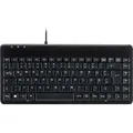Perixx PERIBOARD-409 P, DE, Mini PS/2-Tastatur, schwarz - Schwarz