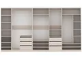 Marmex TRES R SET Kleiderschrank ohne Türen 380x206x51cm, Graubeige Cashmere