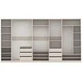 Marmex TRES R SET Kleiderschrank ohne Türen 380x206x51cm, Graubeige Cashmere - Beige