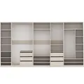 Garderoben-Set TRES R/C offener Kleiderschrank mit 5 Kleiderstangen 6 Schubladen