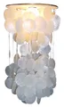 GURU SHOP Deckenlampe/Deckenleuchte, Muschelleuchte aus Hunderten Capiz, Perlmutt Plättchen - Modell Shells 40 cm Weiß