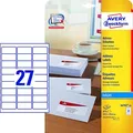 AVERY Zweckform Adressetiketten J4792-25 weiß 63,5 x 29,6 mm, 25 Blatt