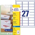 Avery-Zweckform J4792-25 Adress-Etiketten 63.5 x 29.6 mm Papier Weiß 675 St. Permanent haftend Tintenstrahldrucker, Handbeschriftung