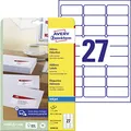 AVERY Zweckform J4792-25 Adressetiketten/Adressaufkleber (675 Etiketten, 63,5x29,6mm auf A4, bedruckbar, selbstklebend, für DIN B6/C6 Briefkuverts, Papier matt, Inkjet-Drucker) 25 Blatt, weiß
