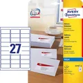 AVERY Zweckform Inkjet Adress Etiketten 63,5 x 29,6 mm weiß 675 Etiketten