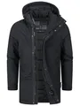 Indicode Herren INBenyot Parka mit Kapuze | Übergangsjacke für Männer Black, L