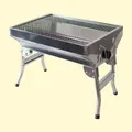 Mangal ANGLER Edelstahl 45 x 30 x 35 cm Grill BBQ Standgrill mit Klappbeinen