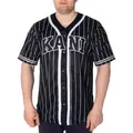 Karl Kani Kurzarmhemd Hemd Karl Kani Serif Pinstripe Basball schwarz XL