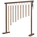 Sonic Energy Sound Bath Tube Chime – 9 Ton Solfeggio Klangspiel – Für Klangbad und -reise – Inkl. Tasche, Ständer, Schlägel (SBTSETSOL)