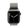 Apple Watch Series 7 Edelstahlgehäuse 45mm mit Milanaise-Armband graphit **