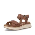 Remonte Damen Klassische Sandalen D3J52, Frauen Sandalen,lose Einlage,Sommerschuhe,Freizeitschuhe,offene Schuhe,Strandschuhe,braun (24),43 EU