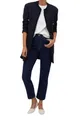 Mango Abrigo Cairo Damen Tweed Mantel navy blau S