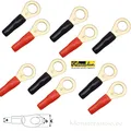 Sinuslive RKS-6 Ringkabelschuhe 6mm² 10 St. 24 Karat Kabelschuhe Powerkabel Ring