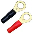 6mm² Sinuslive RKS-6 Ringkabelschuhe mit 8mm Loch M8 vergoldet 10 Stück