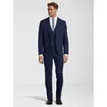 SteffenKlein Anzug Slim-Fit (3-tlg) blau|grau 48