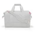 Reisenthel Reisetasche Allrounder L twist sky rose, Grau, Roségold, Kunststoff, Textil, 48x39.5x29 cm, gepolsterter Boden, Innensteckfächer, Tragehenkel, verstellbarer Schultergurt, Schultergurt, Freizeit, Koffer & Taschen, Reisetaschen