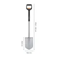 Fiskars Xact Teleskop-Spaten spitz – Höhenverstellbarer Spaten für harten Boden