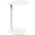 Xora Beistelltisch Fly, Weiß, Metall, oval, Säule, Bodenplatte, 32x46x34 cm, einfacher Aufbau, Wohnzimmer, Wohnzimmertische, Beistelltische, Beistelltische Metall