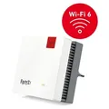 AVM FRITZ!Repeater 1200 AX (Wi-Fi 6 Repeater mit Zwei Funkeinheiten: 5 GHz-Band (bis zu 2.400 MBit/s), 2,4 GHz-Band (bis zu 600 MBit/s)