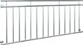 ECD Germany Französischer Balkon, 90x184 cm, mit 14 Füllstäben, glänzend, Balkongeländer aus Edelstahl