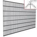 Fischer und Adamek Gartenzaun Doppelstabmattenzaun Element, (Höhe: 630 mm, Farbe: Moosgrün), Einzelmatte, Moosgrün