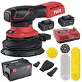 Flex Akku-Exzenterschleifer mit Drehzahlregelung 18 V ORE 2-125 18-EC 5,0Ah +Sia