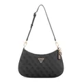 GUESS Noelle II Top Zipper Shoulder Bag Coal Logo