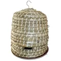 ELMATO Bienenkiste Elmato 10239 Bienenkorb mit Boden aus Stroh und Holzrinde, 34x35cm, Holzart: Stroh + Rinde von Espe, Hasel oder Weide