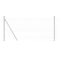 vidaXL Gartenzaun Zaun mit Pfosten Silber 0,8 x 25 m Stahl, (1-St)