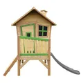 Axi Robin Speelhuis in Bruin/Groen - Met Verdieping en Grijze Glijbaan - Speelhuisje voor de tuin / buit (35638671)
