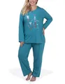 Moonline Pyjama Pyjama in großen Größen (Übergröße XL - 4XL) aus 100% Baumwolle