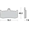 Sbs Bremsbeläge Kh491 Racing Dual Carbon Triumph Daytona Triple 675 '09-'18 Schwarz Vorderachse
