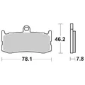 Paar Bremsbeläge Vorne Racing SBS 864DC Dual Kohlenstoff