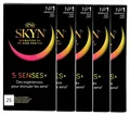 SKYN 5 Senses Latexfreie Kondome dünn gefühlsecht genoppt aromatisiert 25 Stk