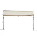 Outsunny Standmarkise, BxL: 295 x 294 cm, Polyester/Metall - weiss