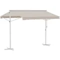 Outsunny Freistehende Markise Metall Polyester Cremeweiß L300 x B295 x H255 cm