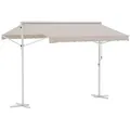 Outsunny Standmarkise,, Creme, Metall, 295x255x300 cm, Sonnen- & Sichtschutz, Markisen