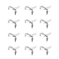12 Stück OLYMPIA FGS 100 Abschließbarer Fenstergriff mit je 2 Schlüsseln | Fenstersicherung mit Schloss | Vierkant 7x7mm | Stiftlänge 35mm | Beschichtetes Metall | Weiß