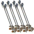 Loggyland Bodenanker eindrehbar für Schaukel etc. 58 cm verzinkt (8er-Set)