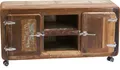 SIT Möbel Lowboard auf Rollen | 2 Türen, 2 offene Fächer | Altholz lackiert | B 135 x T 40 x H 56 cm | 02615-98 | Serie FRIDGE