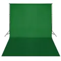 vidaXL Fotohintergrund-System 500 x 300 cm Grün