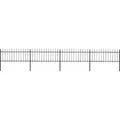 Gartenzaun Mit Speerspitzen Stahl 6,8 X 0,8 M Schwarz - Vidaxl