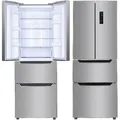 WOLKENSTEIN Kühl-Gefrierkombination NoFrost Kühlschrank FD351.4NF IX EEK: E