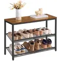 Boxxx Schuhregal, Braun, Schwarz, Metall, 75x53x28 cm, Typenauswahl, stehend, Garderobe, Schuhaufbewahrung, Schuhregale