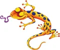 Aufkleber Gecko bunt 120 x 100 mm  Sticker Tattoo Auto
